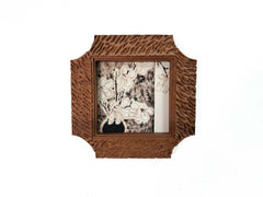 Hand Carved Textured Wood Frame 5x5"-Rustic Boho Wall Art & Photo Display