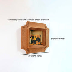 Architectural Handcarved Solid Wood Frame – Fits 4x4"