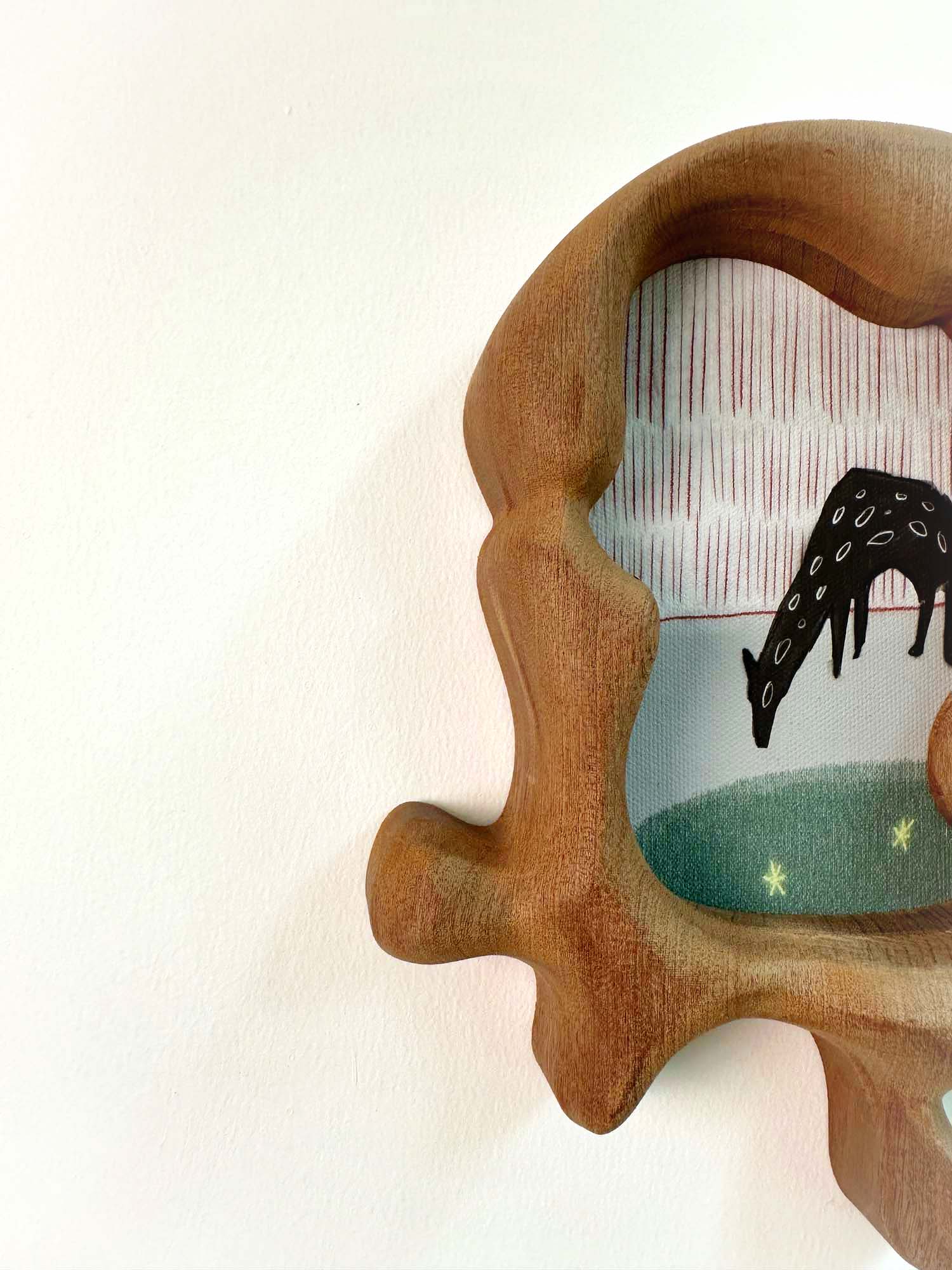 Handcrafted Irregular Frame | Minimalist Animal Art Decor for Nursery & Baby Shower Gift