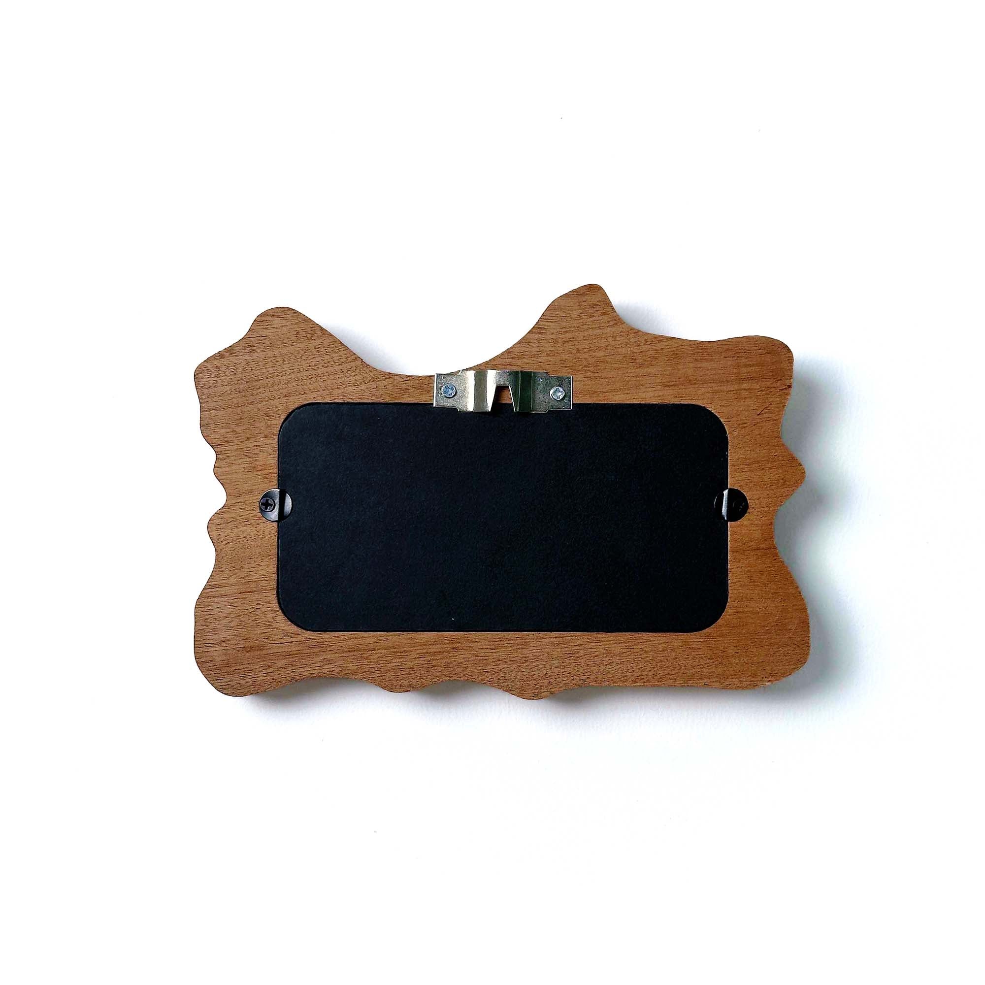 Handcrafted Wavy Solid Wood Picture Frame – Vintage Floral Art For Cozy Cottagecore Home Decor