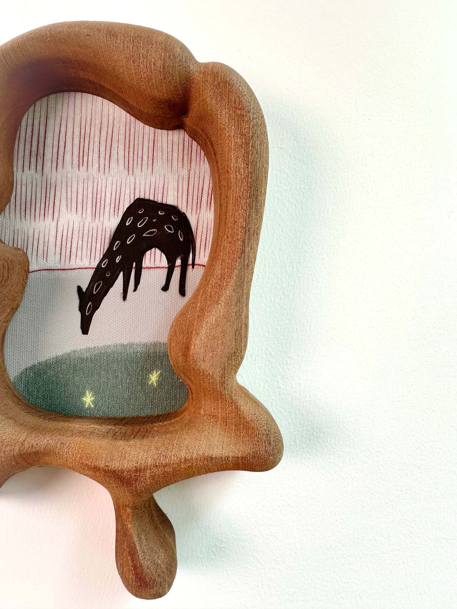 Handcrafted Irregular Frame | Minimalist Animal Art Decor for Nursery & Baby Shower Gift