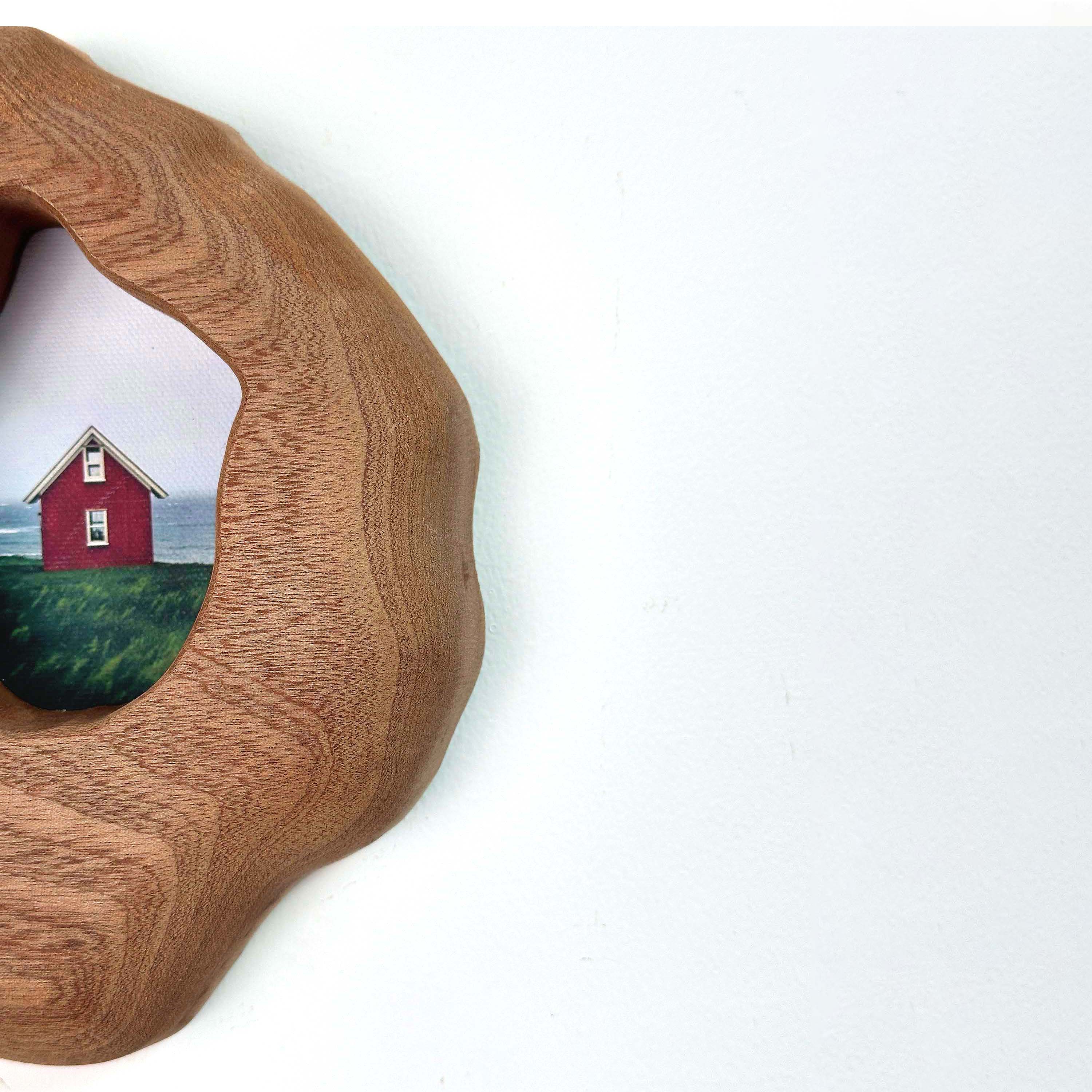 Organic Free-Form Handmade Solid Wood Frame – Natural Wabi-Sabi Decor