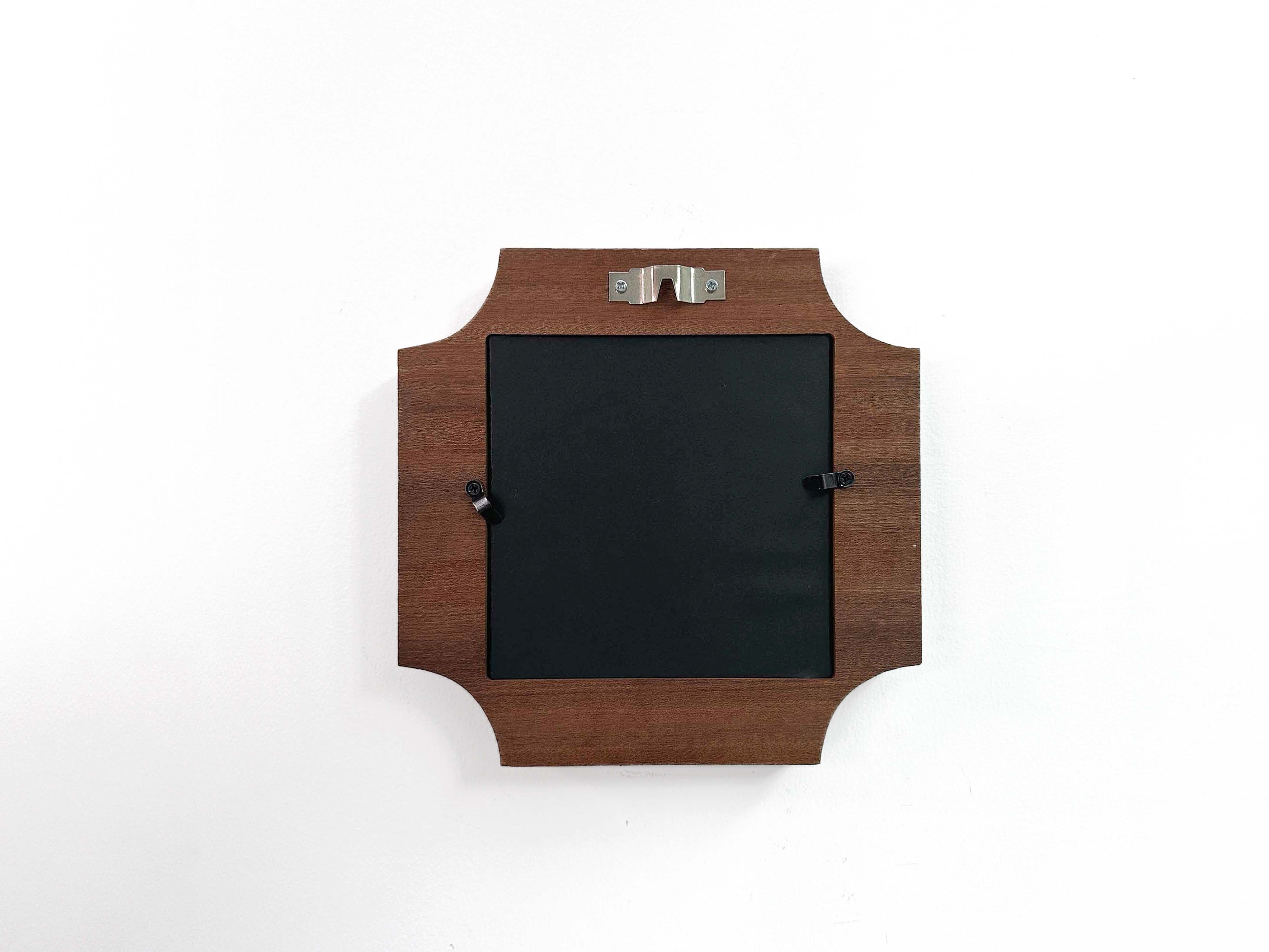 Hand Carved Textured Wood Frame 5x5"-Rustic Boho Wall Art & Photo Display