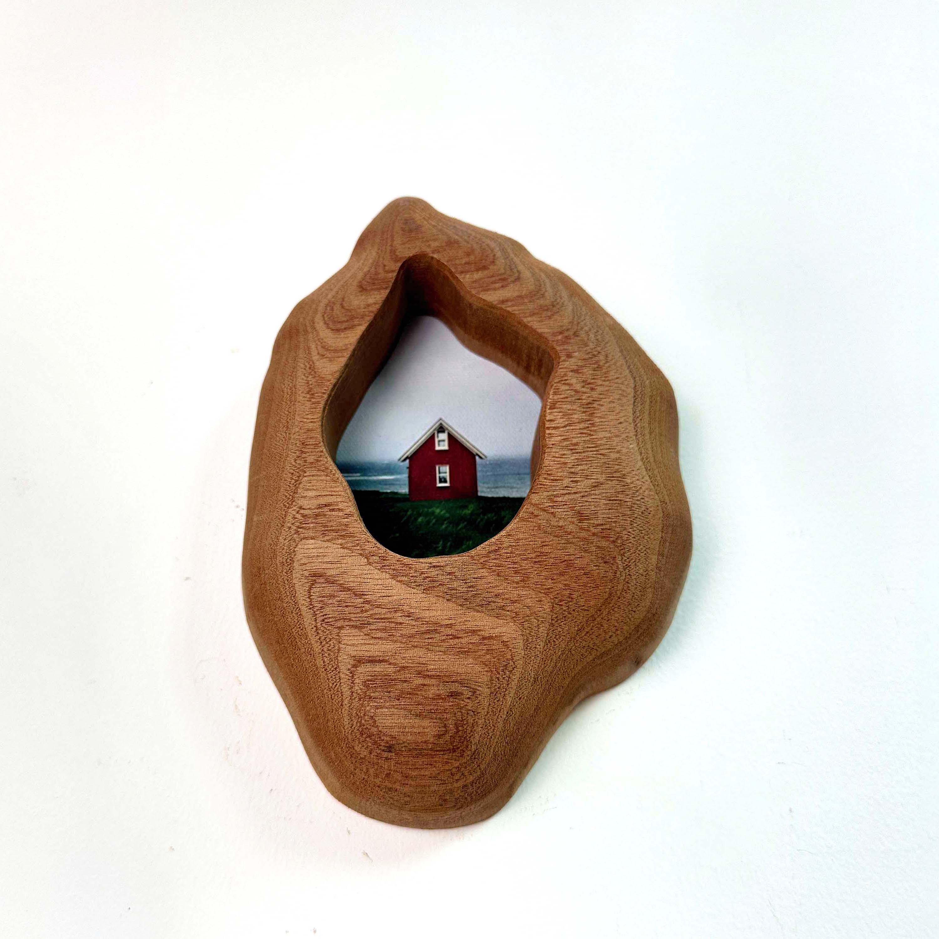 Organic Free-Form Handmade Solid Wood Frame – Natural Wabi-Sabi Decor