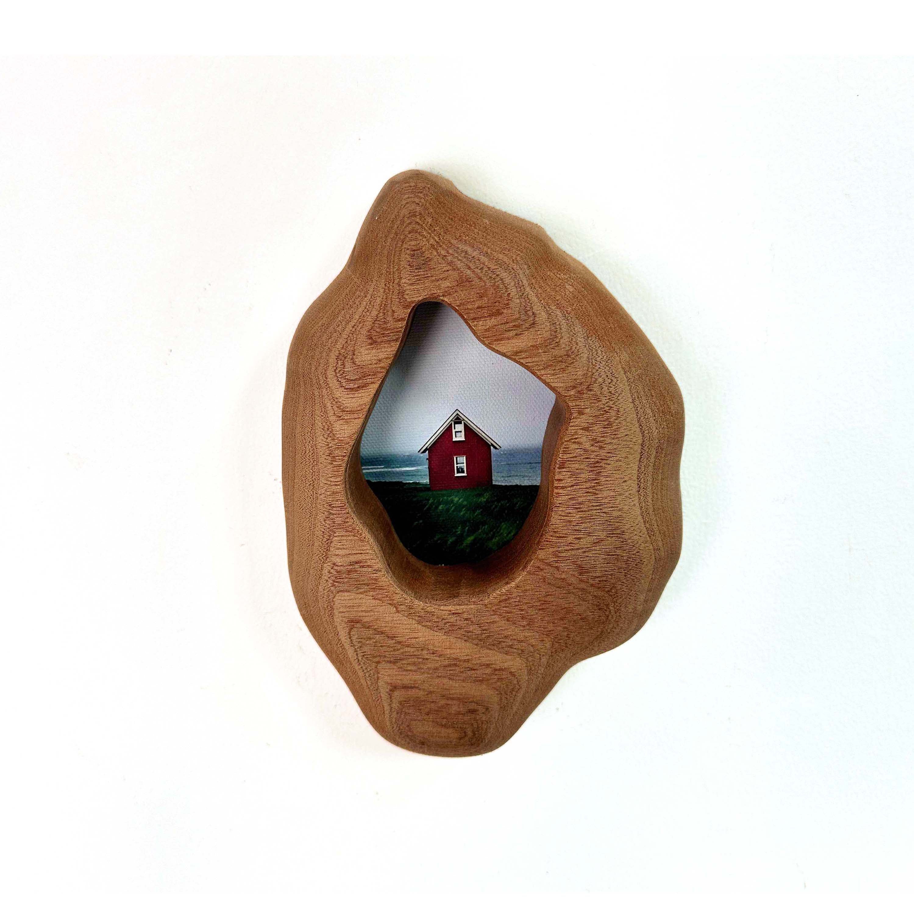 Organic Free-Form Handmade Solid Wood Frame – Natural Wabi-Sabi Decor