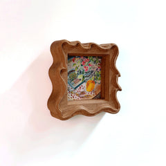 Ornate Wavy Handmade Solid Wood Frame – Fits 3x3"