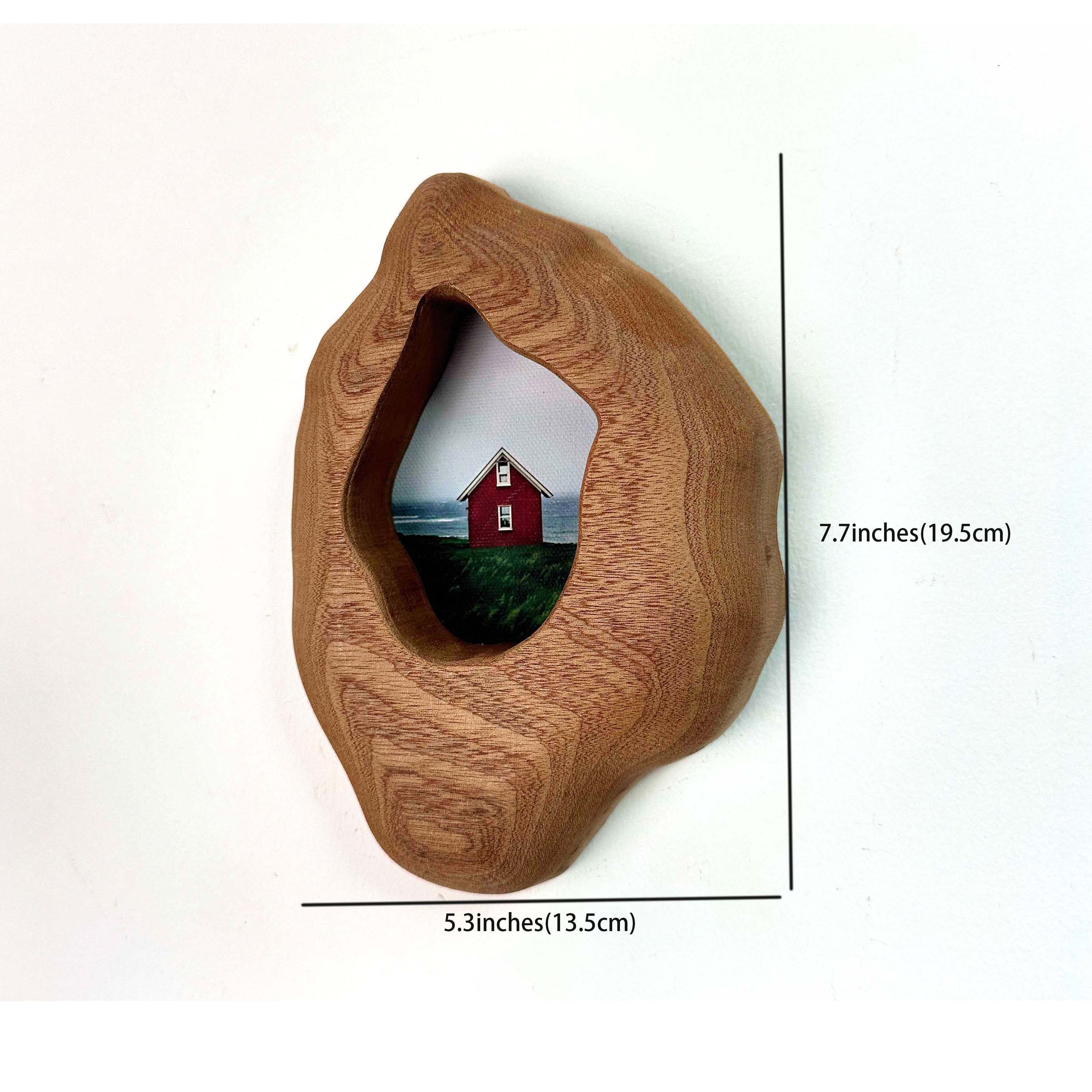 Organic Free-Form Handmade Solid Wood Frame – Natural Wabi-Sabi Decor